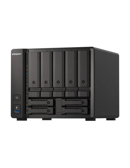 QNAP TS-H973AX NAS Torre Ryzen Embedded V1500B 32 GB DDR4 0 TB QuTS hero Negro