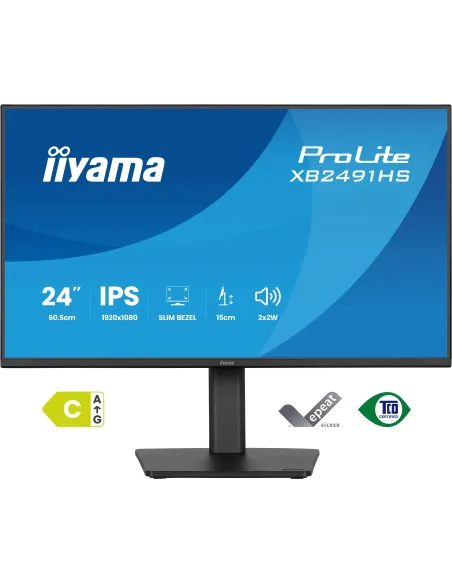 iiyama ProLite XB2491HS-B1 pantalla para PC 60,5 cm (23.8") 1920 x 1080 Pixeles Full HD LCD Negro