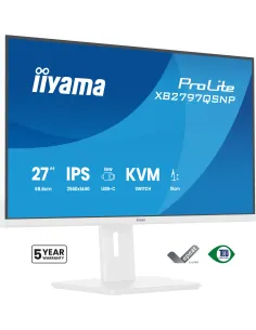iiyama ProLite XB2797QSNP-W1 pantalla para PC 68,6 cm (27") 2560 x 1440 Pixeles Quad HD LCD Blanco
