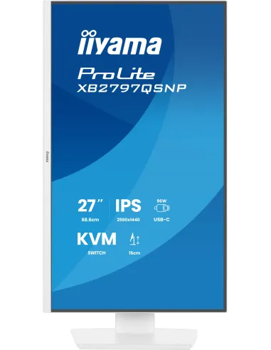 iiyama ProLite XB2797QSNP-W1 pantalla para PC 68,6 cm (27") 2560 x 1440 Pixeles Quad HD LCD Blanco