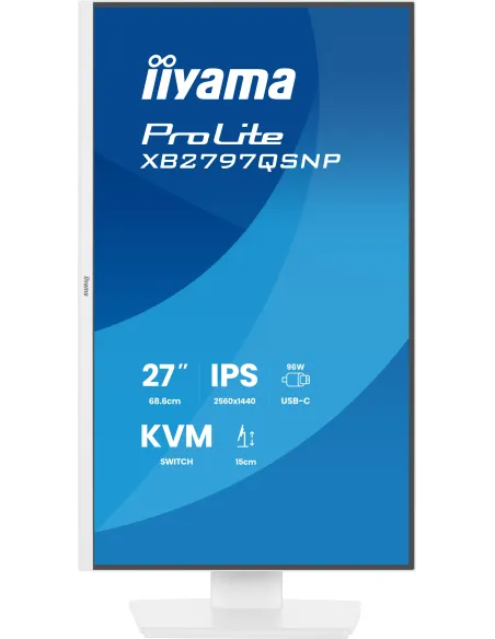 iiyama ProLite XB2797QSNP-W1 pantalla para PC 68,6 cm (27") 2560 x 1440 Pixeles Quad HD LCD Blanco