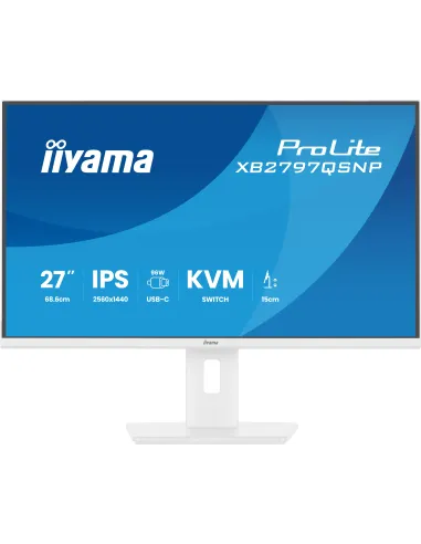 iiyama ProLite XB2797QSNP-W1 pantalla para PC 68,6 cm (27") 2560 x 1440 Pixeles Quad HD LCD Blanco