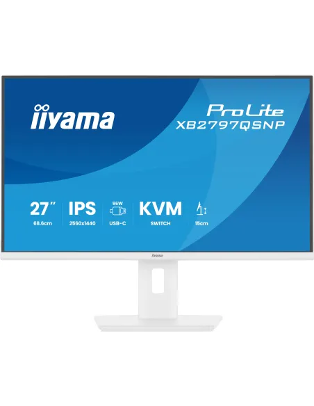 iiyama ProLite XB2797QSNP-W1 pantalla para PC 68,6 cm (27") 2560 x 1440 Pixeles Quad HD LCD Blanco