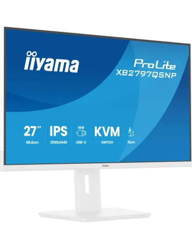iiyama ProLite XB2797QSNP-W1 pantalla para PC 68,6 cm (27") 2560 x 1440 Pixeles Quad HD LCD Blanco
