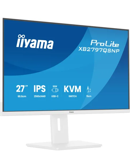 iiyama ProLite XB2797QSNP-W1 pantalla para PC 68,6 cm (27") 2560 x 1440 Pixeles Quad HD LCD Blanco