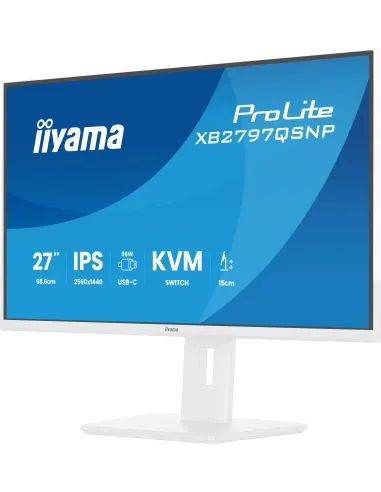 iiyama ProLite XB2797QSNP-W1 pantalla para PC 68,6 cm (27") 2560 x 1440 Pixeles Quad HD LCD Blanco