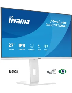iiyama ProLite XB2797QSU-W1 pantalla para PC 68,6 cm (27") 2560 x 1440 Pixeles Quad HD LED Blanco