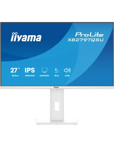iiyama ProLite XB2797QSU-W1 pantalla para PC 68,6 cm (27") 2560 x 1440 Pixeles Quad HD LED Blanco