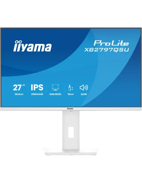 iiyama ProLite XB2797QSU-W1 pantalla para PC 68,6 cm (27") 2560 x 1440 Pixeles Quad HD LED Blanco