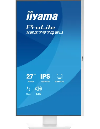 iiyama ProLite XB2797QSU-W1 pantalla para PC 68,6 cm (27") 2560 x 1440 Pixeles Quad HD LED Blanco