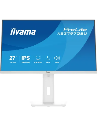 iiyama ProLite XB2797QSU-W1 pantalla para PC 68,6 cm (27") 2560 x 1440 Pixeles Quad HD LED Blanco