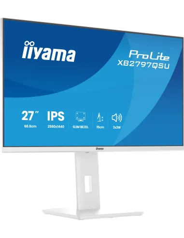 iiyama ProLite XB2797QSU-W1 pantalla para PC 68,6 cm (27") 2560 x 1440 Pixeles Quad HD LED Blanco