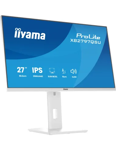 iiyama ProLite XB2797QSU-W1 pantalla para PC 68,6 cm (27") 2560 x 1440 Pixeles Quad HD LED Blanco