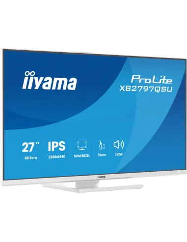 iiyama ProLite XB2797QSU-W1 pantalla para PC 68,6 cm (27") 2560 x 1440 Pixeles Quad HD LED Blanco