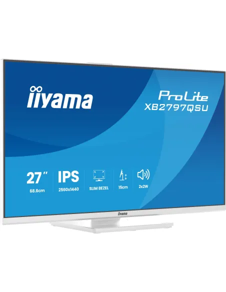 iiyama ProLite XB2797QSU-W1 pantalla para PC 68,6 cm (27") 2560 x 1440 Pixeles Quad HD LED Blanco