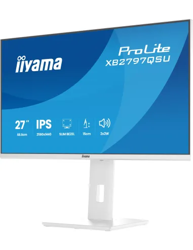 iiyama ProLite XB2797QSU-W1 pantalla para PC 68,6 cm (27") 2560 x 1440 Pixeles Quad HD LED Blanco