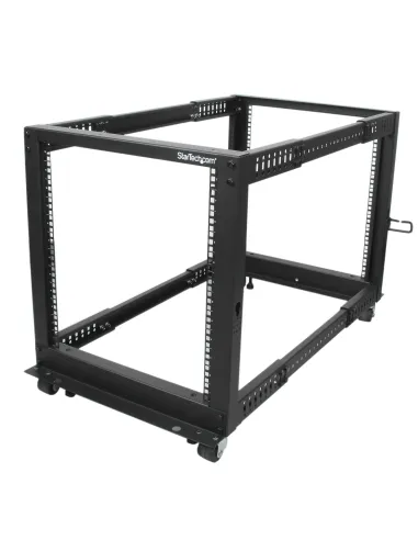 StarTech.com Rack 12U Móvil de Marco Abierto de 4 Columnas para Servidores - Rack de Cuatro Columnas de 19 Pulgadas para Equipo