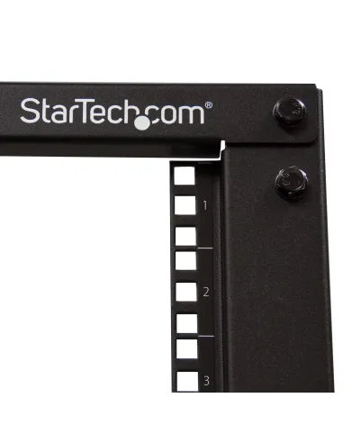 StarTech.com Rack 12U Móvil de Marco Abierto de 4 Columnas para Servidores - Rack de Cuatro Columnas de 19 Pulgadas para Equipo