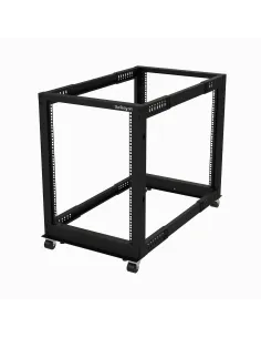 StarTech.com Rack 15U Móvil de Marco Abierto de 4 Columnas para Servidores - Rack de Cuatro Columnas de 19 Pulgadas para Equipo