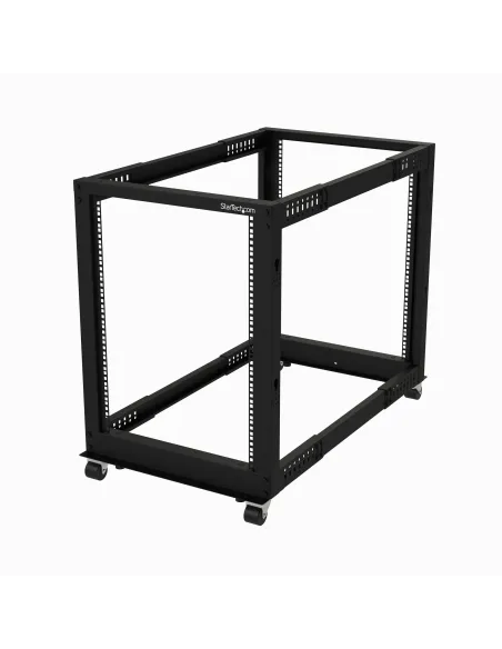 StarTech.com Rack 15U Móvil de Marco Abierto de 4 Columnas para Servidores - Rack de Cuatro Columnas de 19 Pulgadas para Equipo