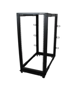 StarTech.com Rack 25U Móvil de Marco Abierto de 4 Columnas para Servidores - Rack de Cuatro Columnas 19 Pulgadas para Equipo de