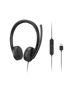 Lenovo 4XD1P83425 auricular y casco Auriculares Alámbrico Diadema Llamadas Música USB tipo A Negro 2