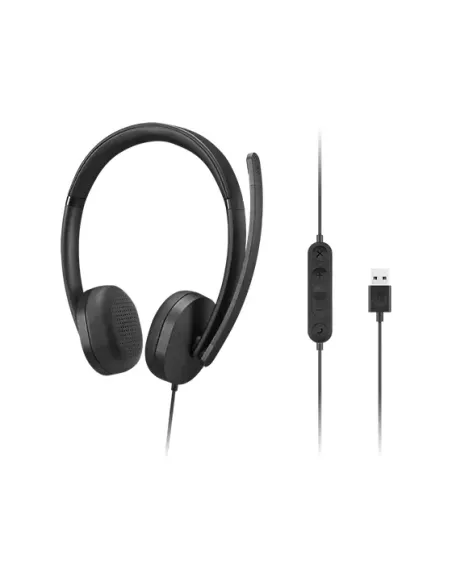 Lenovo 4XD1P83425 auricular y casco Auriculares Alámbrico Diadema Llamadas Música USB tipo A Negro