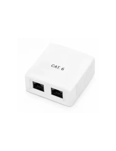 Roseta de superficie phasak cat 6 utp caja 2 puertos hembra rj45