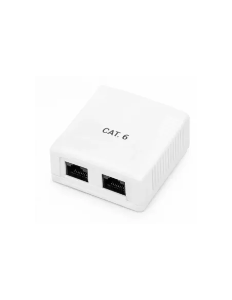 Roseta de superficie phasak cat 6 utp caja 2 puertos hembra rj45