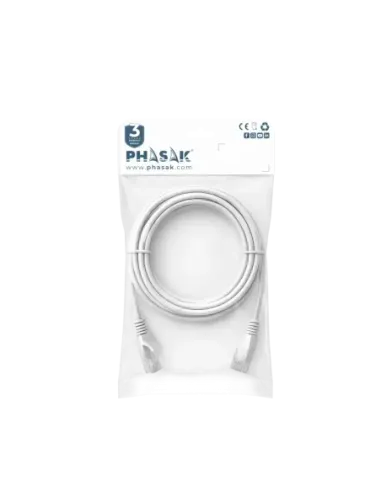 Cable red phasak latiguillo rj45 utp cat6 0.5m gris 50cm phk 1650