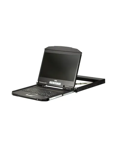 ATEN Consola LCD panorámica single rail de fondo reducido (VGA, USB)