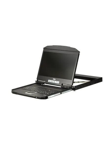 ATEN Consola LCD panorámica single rail de fondo reducido (VGA, USB)