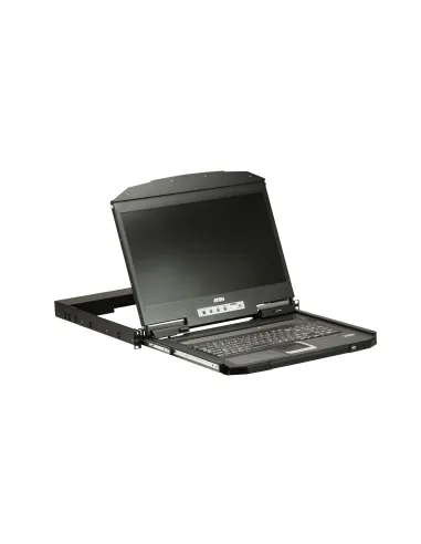 ATEN Consola LCD panorámica single rail de fondo reducido (VGA, USB)