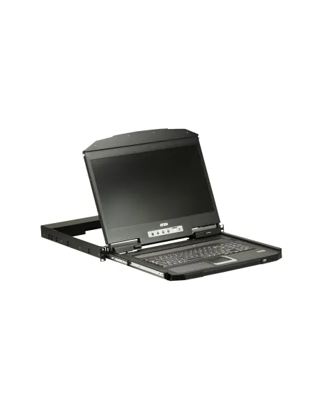 ATEN Consola LCD panorámica single rail de fondo reducido (VGA, USB)