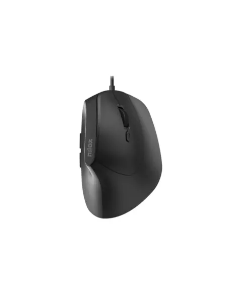 Nilox Ratón Vertical 3600 DPI, 6 botones, negro