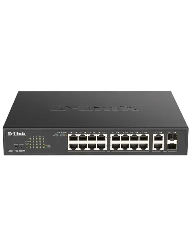 D-Link DGS-1100-18PV2 switch Gestionado L2 Gigabit Ethernet (10 100 1000) Energía sobre Ethernet (PoE) 1U Negro