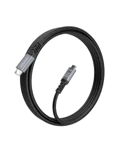 AISENS Cable USB4 Gen3x2 Aluminio 40Gbps 8K@60Hz 5A 48V 240W E-Mark, Tipo USB-C M-USB-C M, Negro, 2.0m 2