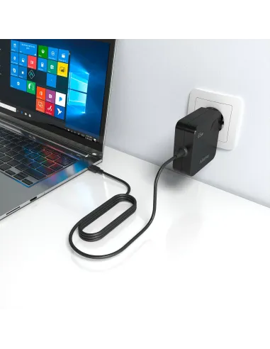 AISENS Cargador 65W PD3.0 1xUSB-C 1.5m, Negro