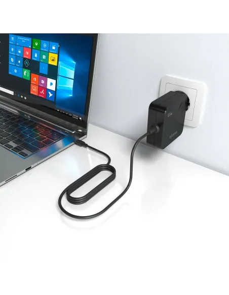 AISENS Cargador 65W PD3.0 1xUSB-C 1.5m, Negro