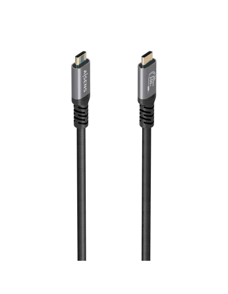 AISENS Cable USB 3.2 Gen2x2 Aluminio 20Gbps 8K@30Hz 5A 100W E-Mark, Tipo USB-C M-USB-C M, Negro, 3.0m
