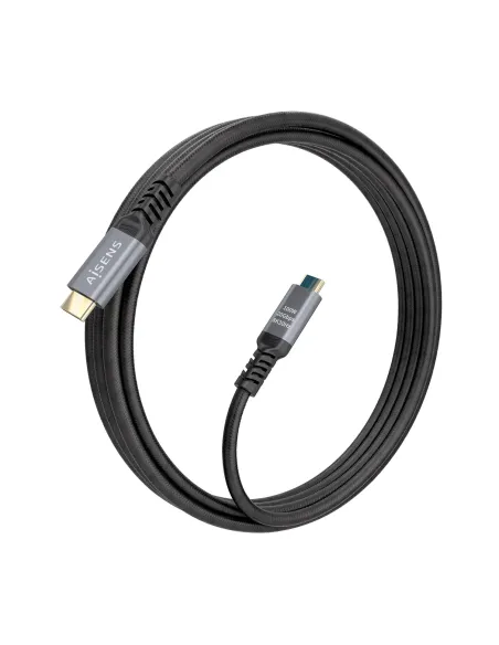 AISENS Cable USB 3.2 Gen2x2 Aluminio 20Gbps 8K@30Hz 5A 100W E-Mark, Tipo USB-C M-USB-C M, Negro, 3.0m