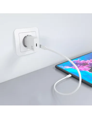 AISENS Cargador Ultra Delgado GaN 25W, 1xUSB-C PD3.0, Blanco