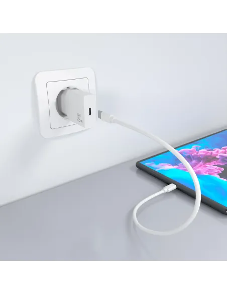 AISENS Cargador Ultra Delgado GaN 25W, 1xUSB-C PD3.0, Blanco