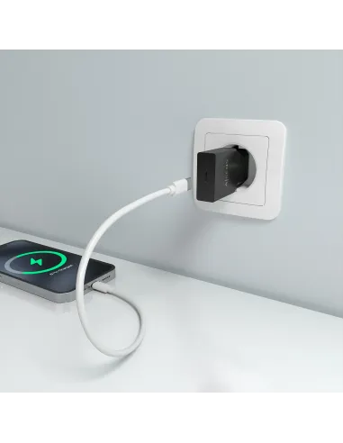 AISENS Cargador Ultra Delgado GaN 30W, 1xUSB-C PD3.0, Negro