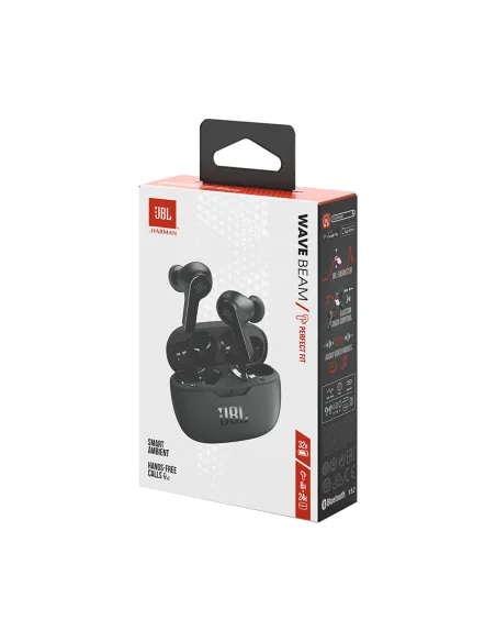 JBL Wave Beam Auriculares True Wireless Stereo (TWS) Dentro de oído Llamadas Música Deporte Uso diario Bluetooth Negro