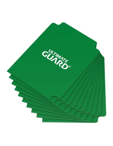 Tarjetas separadoras para cartas ultimate guard tamaño estándar verde (10)