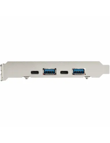 StarTech.com Tarjeta PCIe de 4 Puertos USB - Tarjeta de Expansión PCI Express USB de 10Gbps con 2 Controladores - 2 Puertos