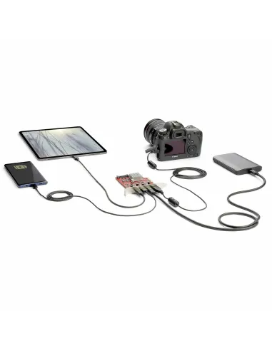 StarTech.com Tarjeta PCIe de 4 Puertos USB - Tarjeta de Expansión PCI Express USB de 10Gbps con 2 Controladores - 2 Puertos