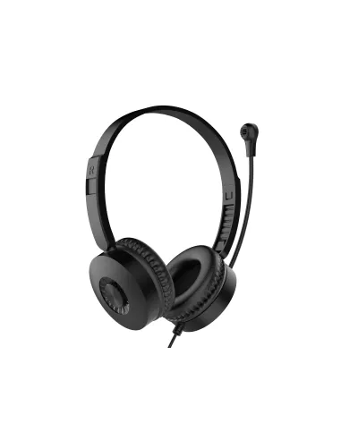 Equip 245301 auricular y casco Auriculares Alámbrico Diadema Llamadas Música Negro