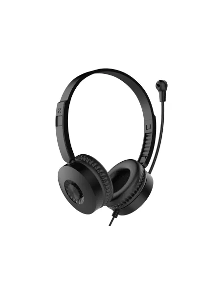 Equip 245301 auricular y casco Auriculares Alámbrico Diadema Llamadas Música Negro
